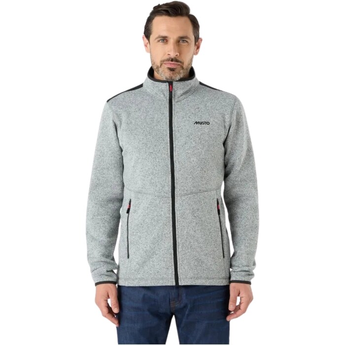 Musto Mnner Fleece 2024 Gestrickt 82556 - Grau Melang